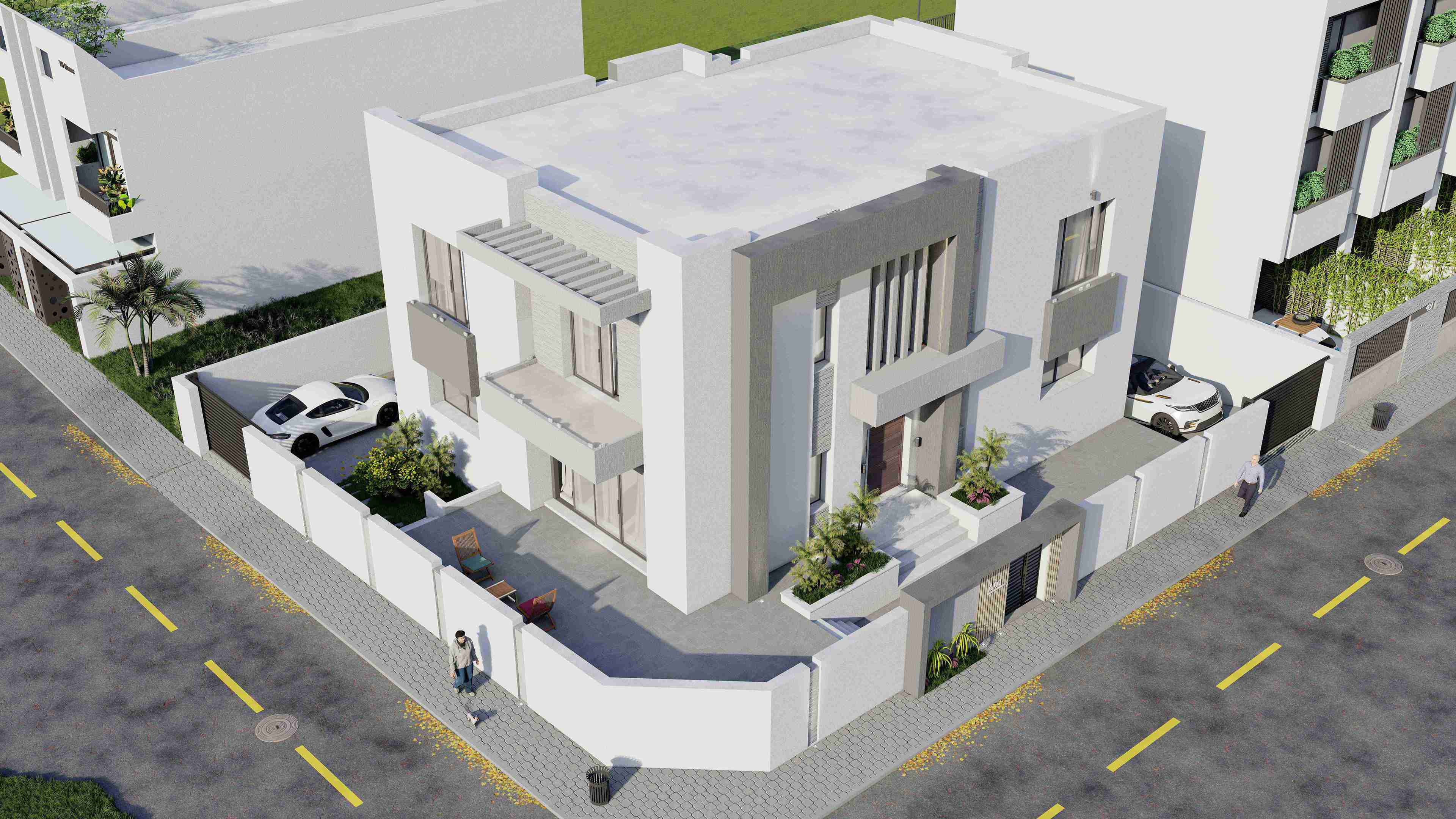 VILLA A LA SOUKRA EN R+1 ET SOUS SOL